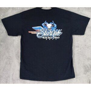 Sturgis Shirt Mens Small Black Skeleton Black Hills Rally 2011 Short Sleeve